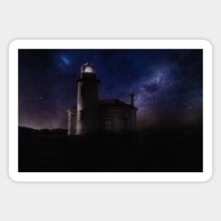 Lighthouse at Night Sticker